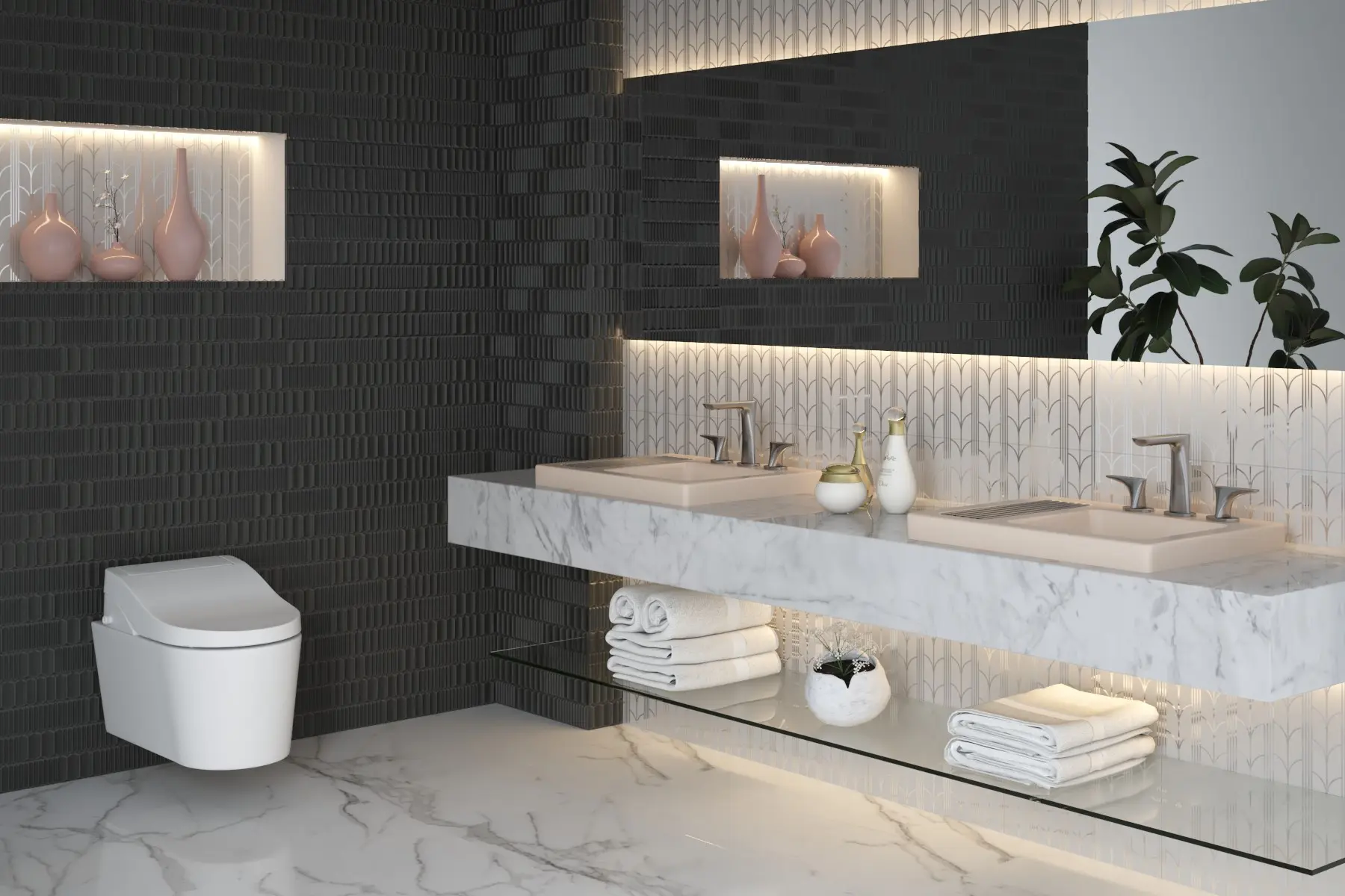 CGI Room sets Bathroom marble
