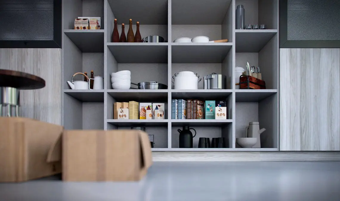 CGI Kitchen Shelves